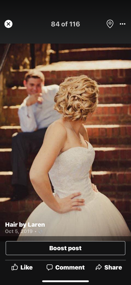 Bridal Updo with veil work