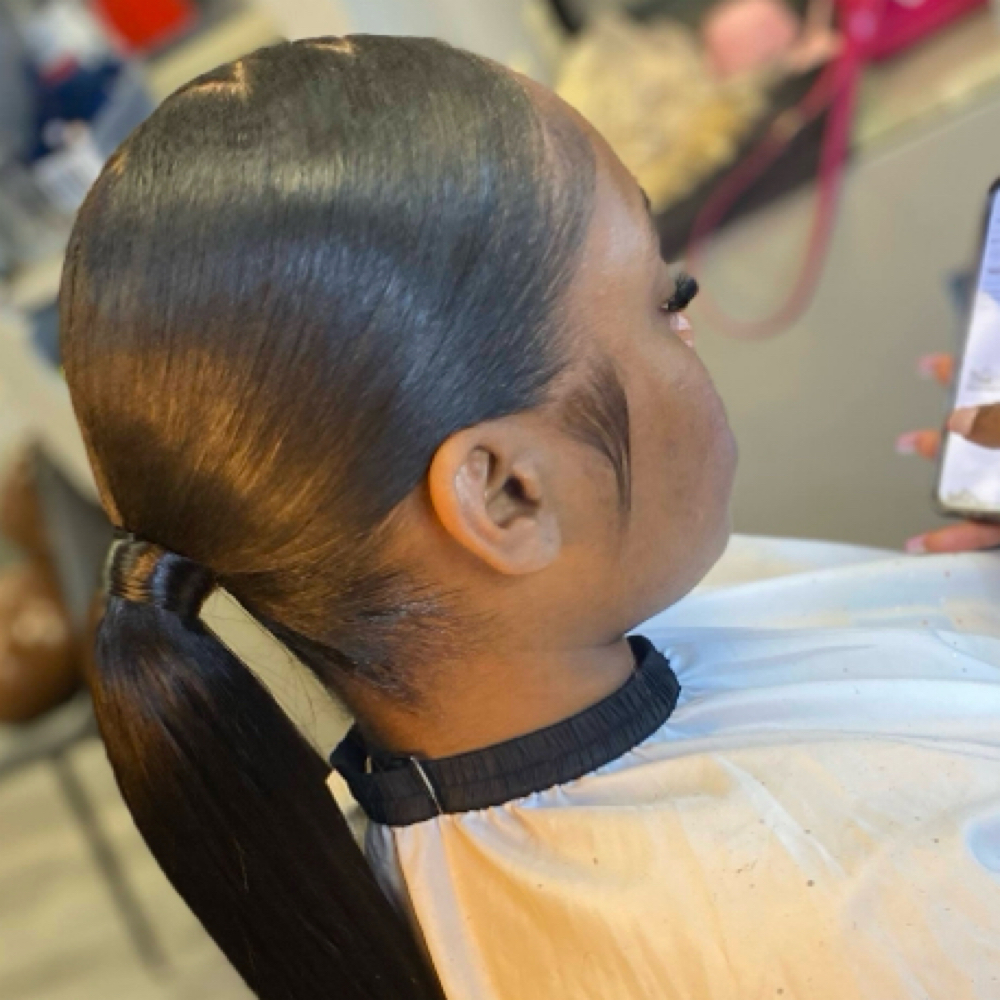 Ponytail/Silk press at Extensions by TaiaYvonne in Marietta, GA