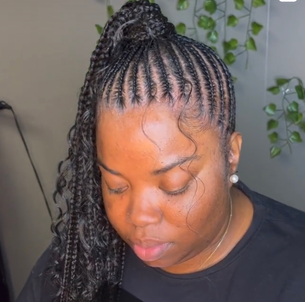 Stitch Bun (varies In Braid Amount)