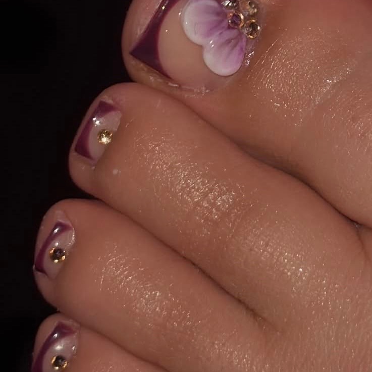 Pedicure with acrylic at Honey & Mane Revival in Richland Hills, TX