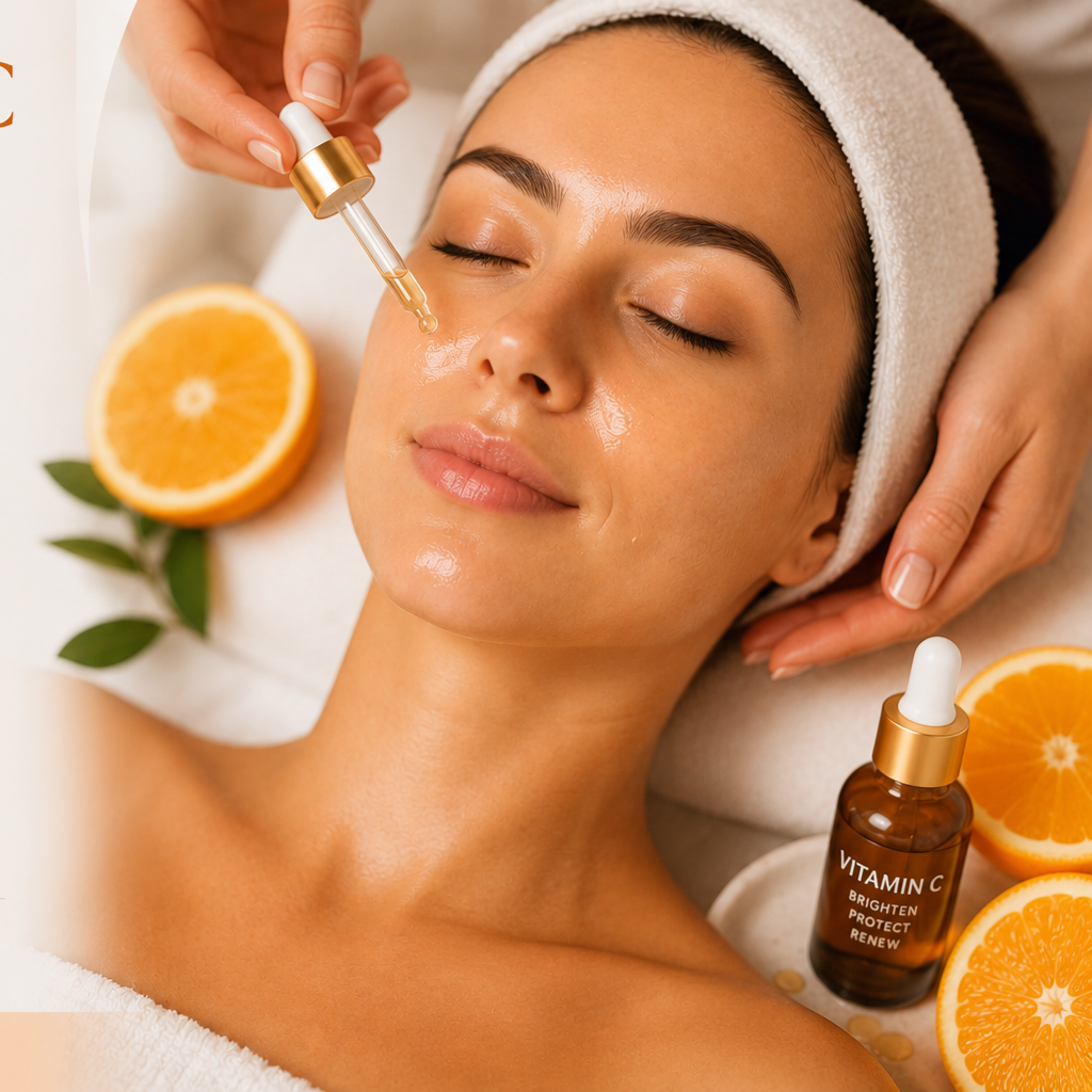 Brightening facial with vitamin C at MediGlow Spa in Spring, TX