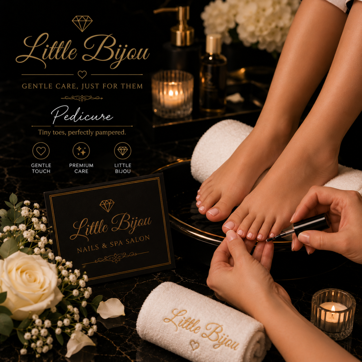 Little Bijou Polish Change Feet at Le Bijou Nails and Spa Salon in Houston, TX