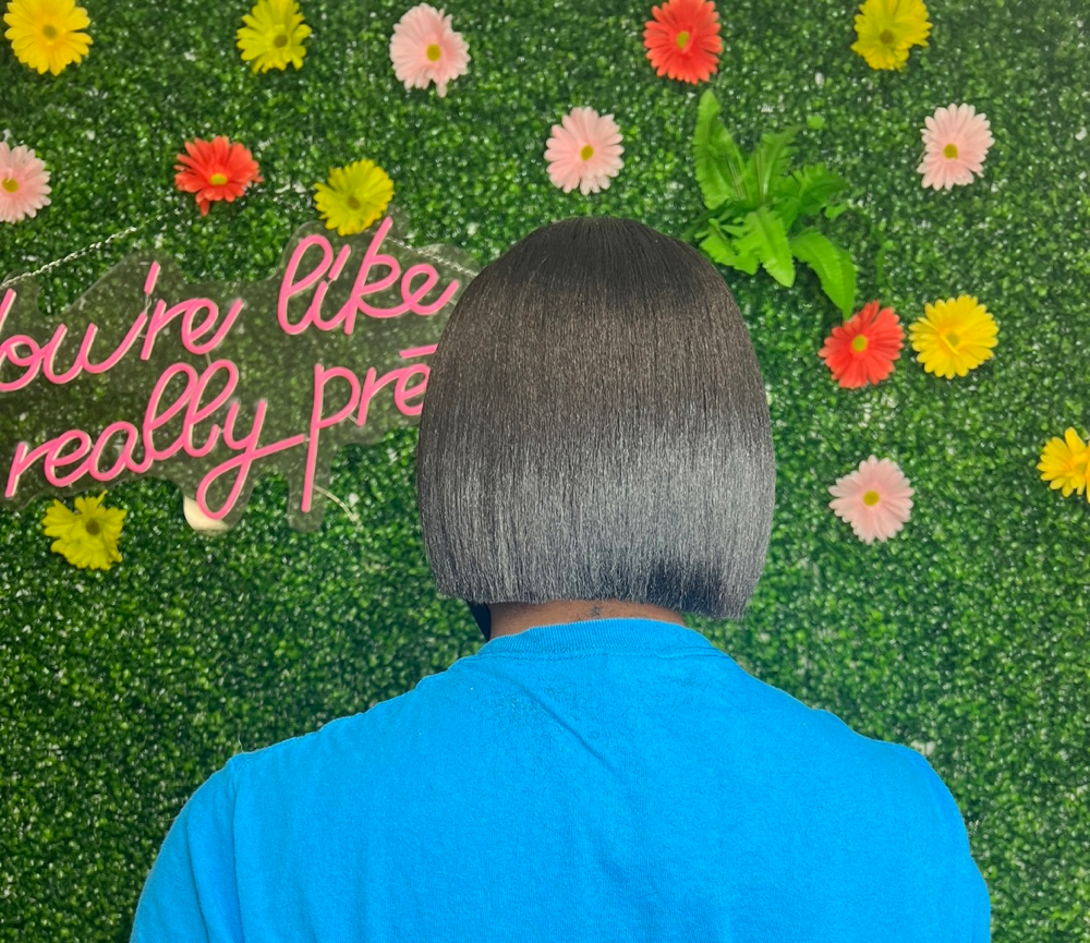 Silk Press “ Shoulder length hair”