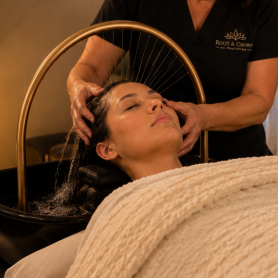 Essential Scalp Treatment at Root & Crown Luxury Scalp Therapy in Eagle, ID