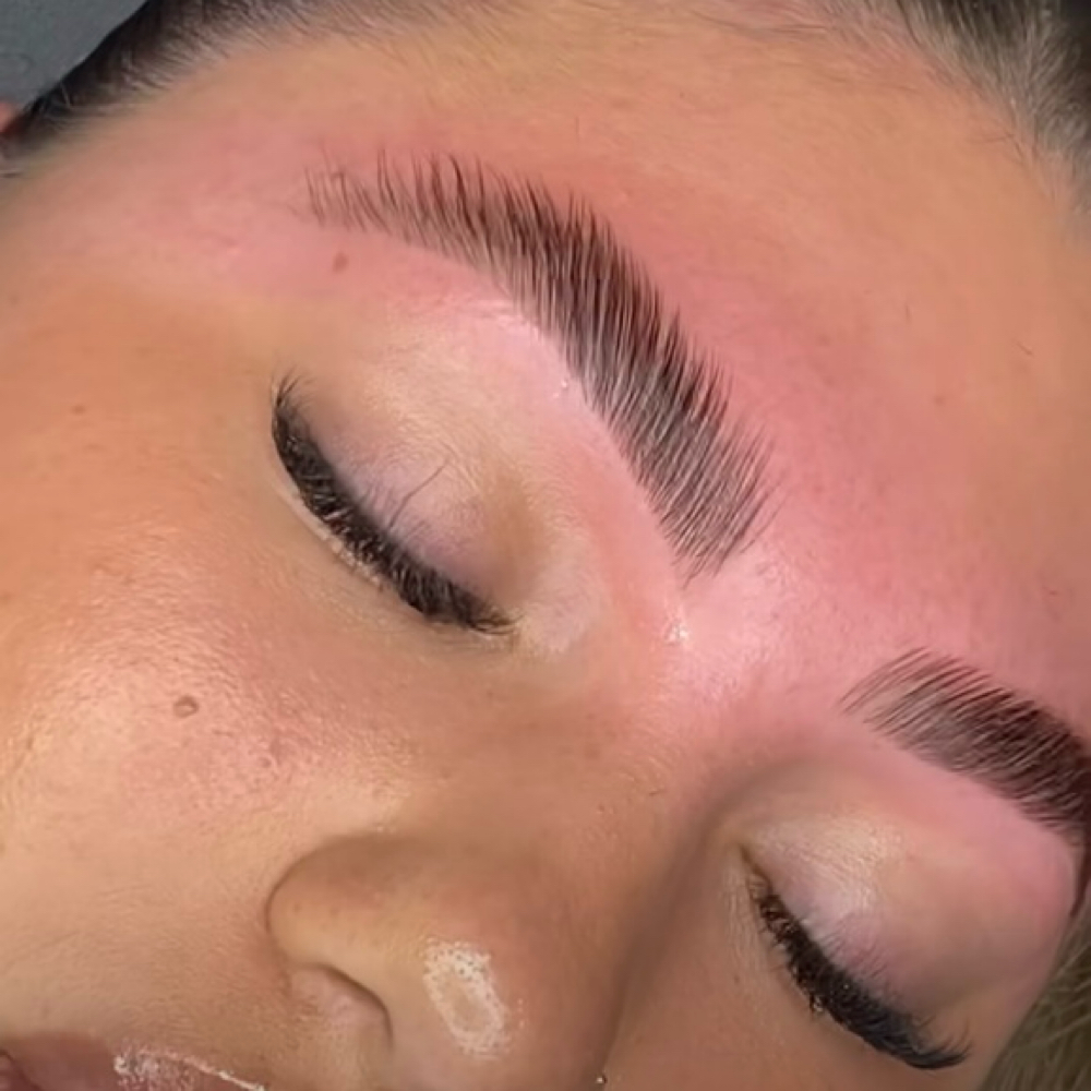 Brow Lamination + Shaping at The Bare Babe Studio OC in Fountain Valley, CA