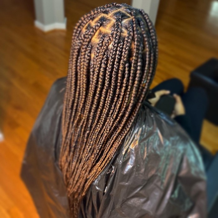 MEDIUM KNOTLESS BRAIDS at Amani Carter Glam Studio in Midlothian, VA