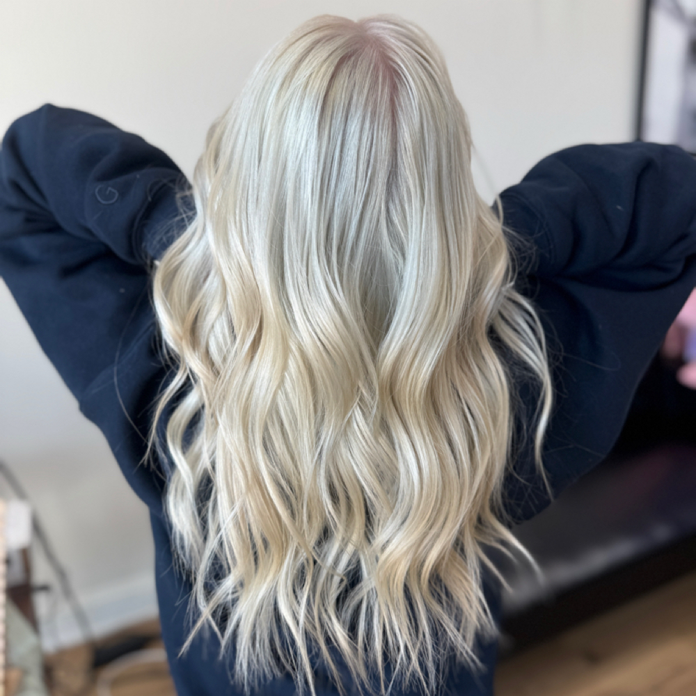 Bleach root touch up at Hair By Kenzie LLC in Charlotte Hall, MD