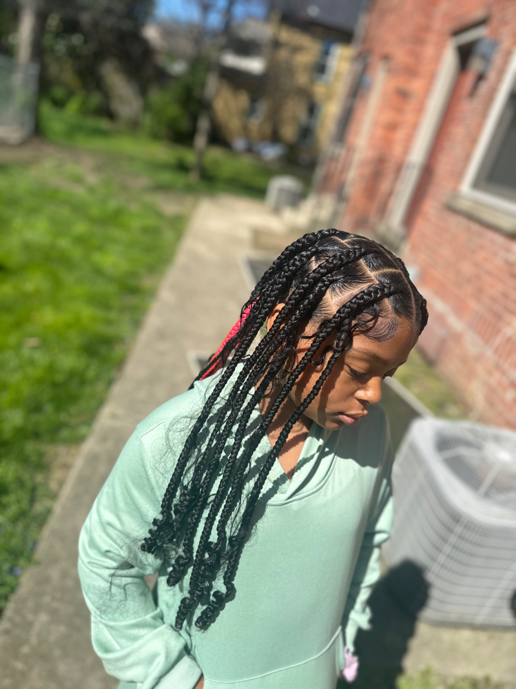 Large Knotless Box Braids