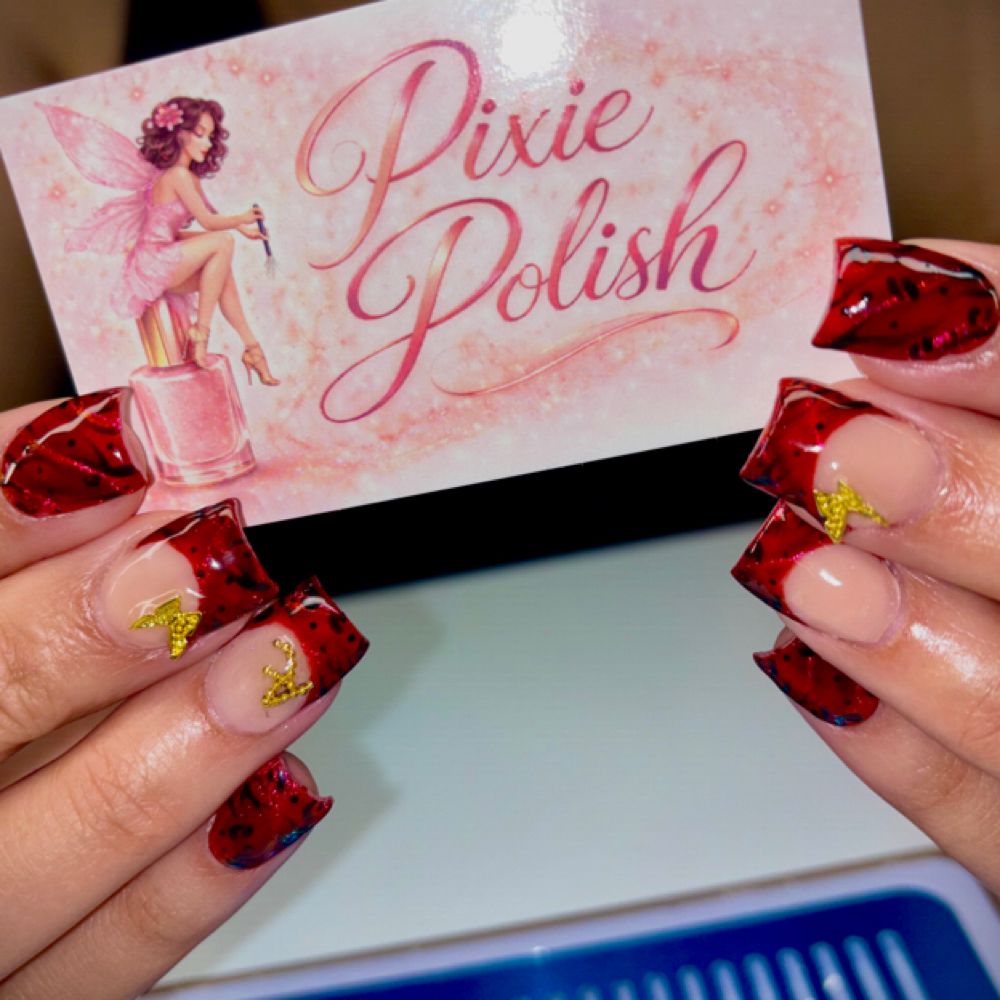 Medium Acrylic Freestyle Full Set at Pixie Polish in Manchester, CT