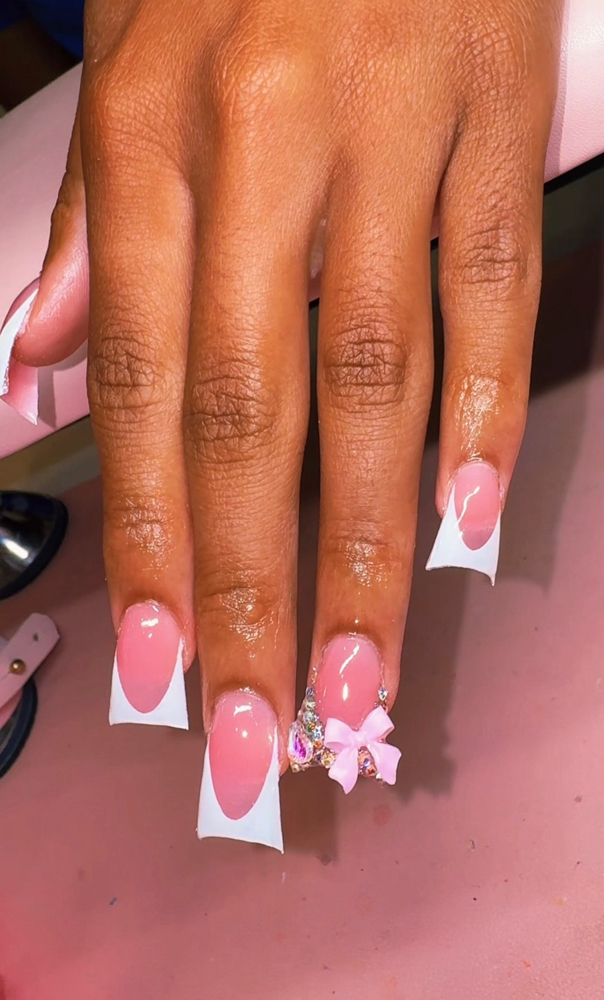 Duck Nail Freestyle Full Set at The Pink Nail and Spa in Lynchburg, VA