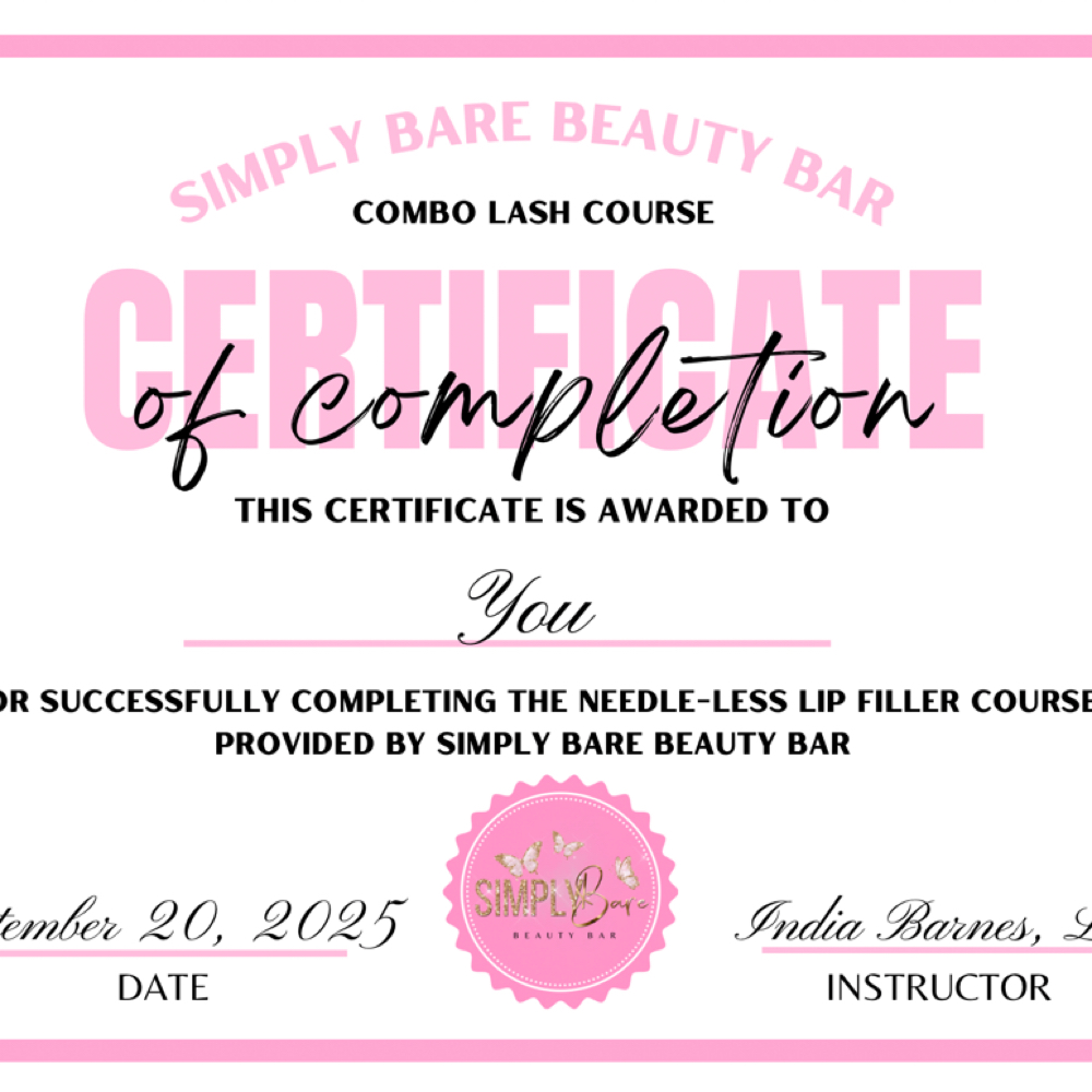 1-on-1 Needle-less Lip Filler at Simply Bare Beauty Bar in Fountain, NC