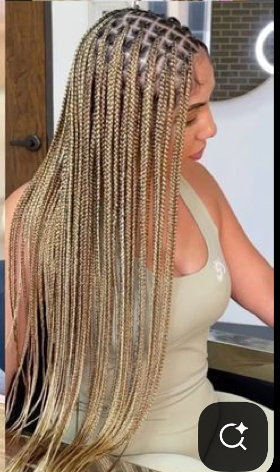 Smedium knotless braids