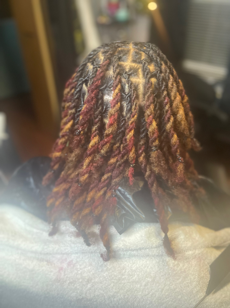 Shoulder Length Locs Retwist at Xtraglazed Therapies and Locs in Richmond, VA