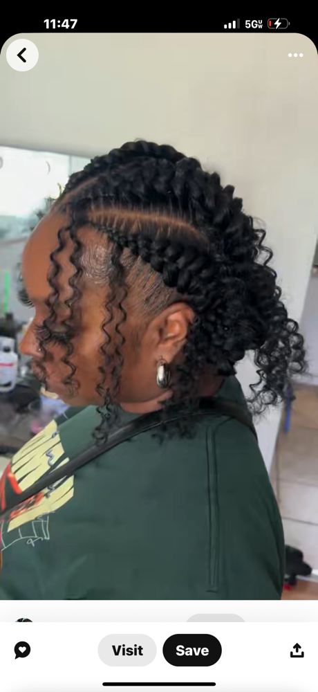 Butterfly Braid To Cornrows Add On at Anointed Hands Braids By Ty in Mesquite, TX