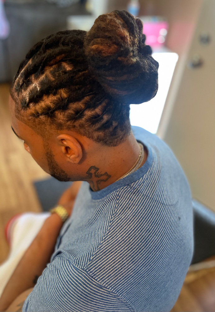 Loc Retwist w|bun