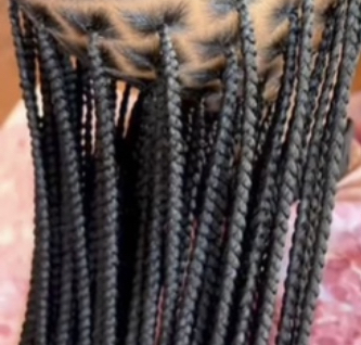 Small Knotless Braids/ With Hair