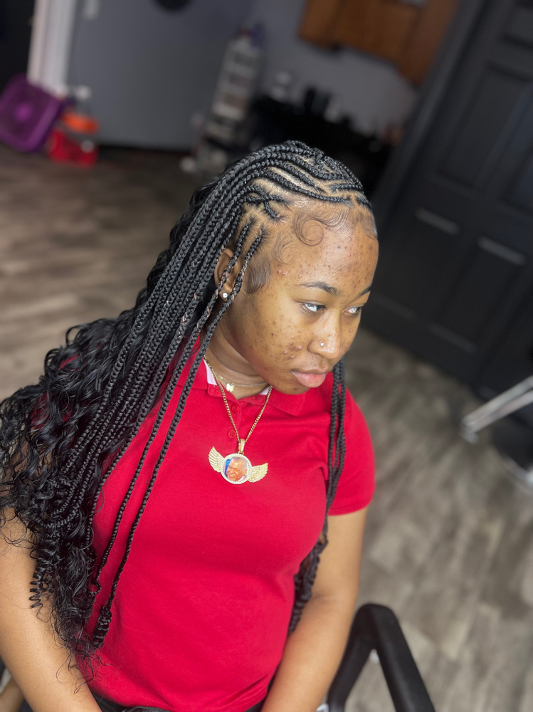 Fulani braids W/ Sew