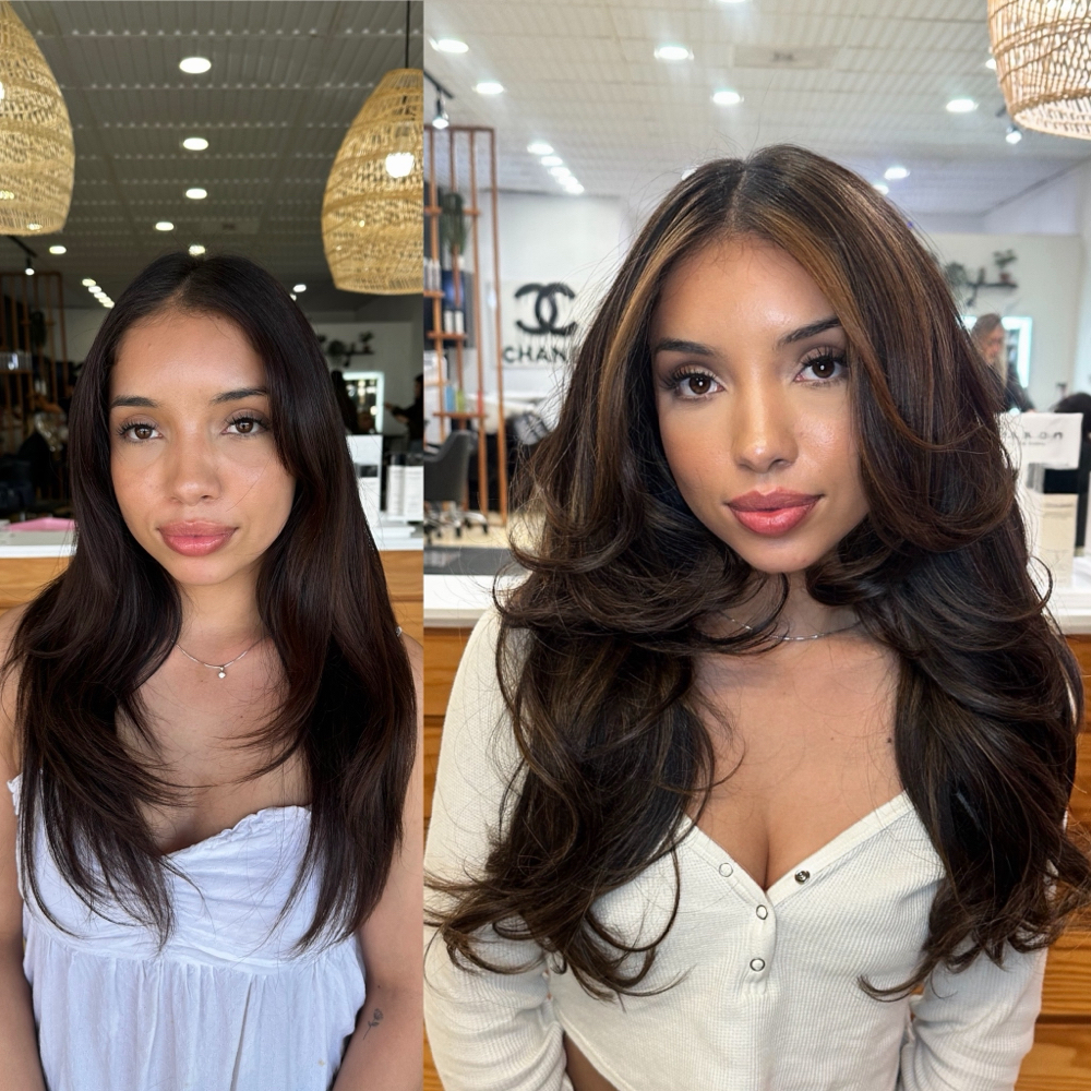 Beaded Weft at Único Hair Studio in Fullerton, CA