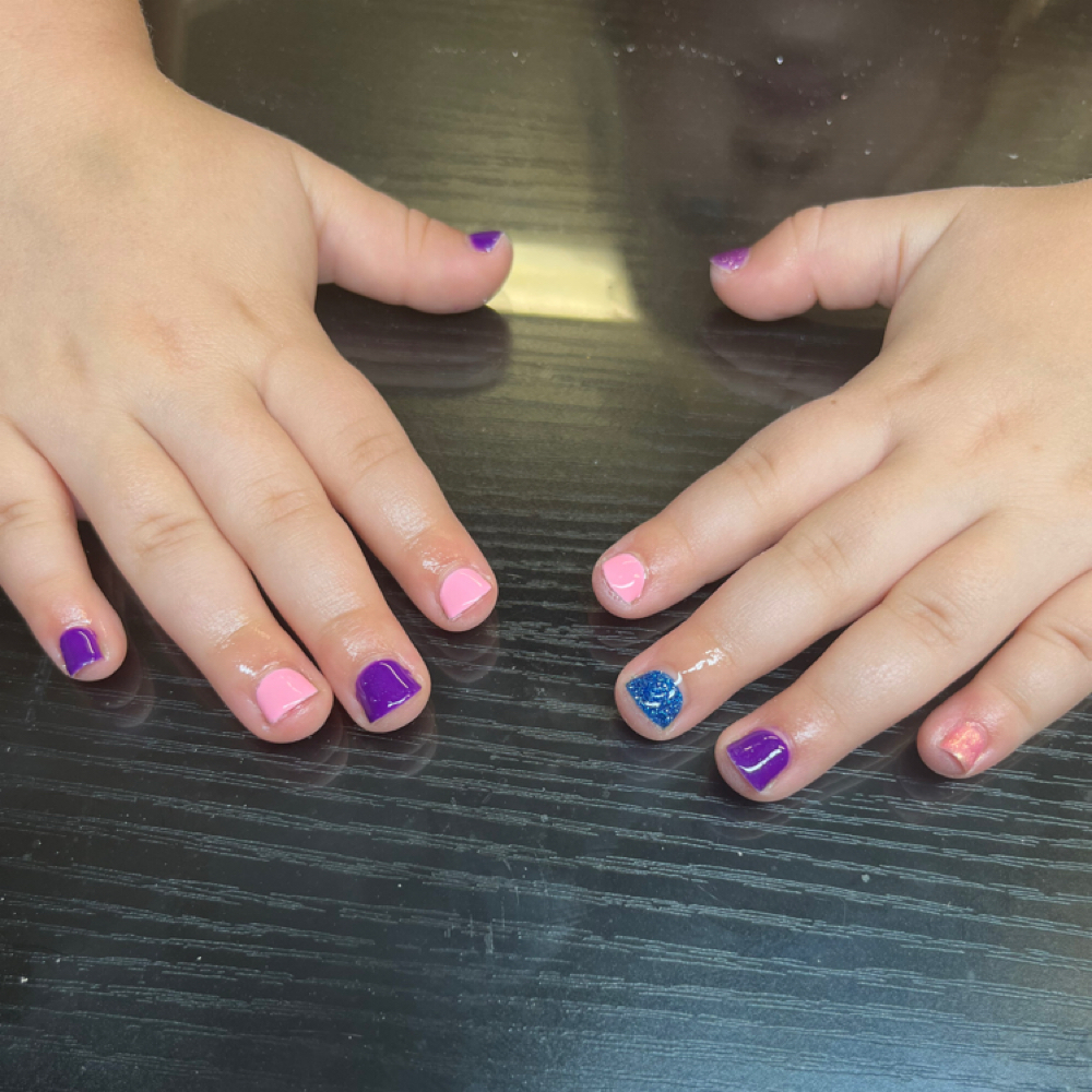 12 & Under Gel Mani at Clawed By Kat in Kingsport, TN