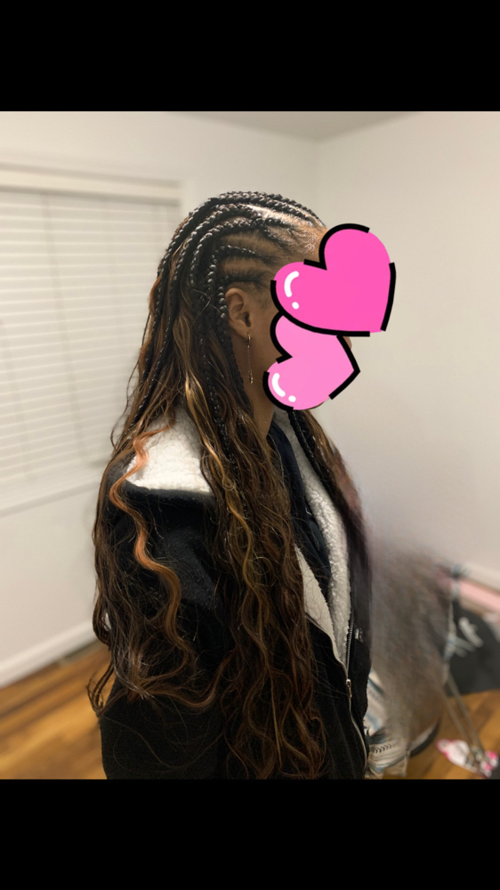 feed in braids with sew in