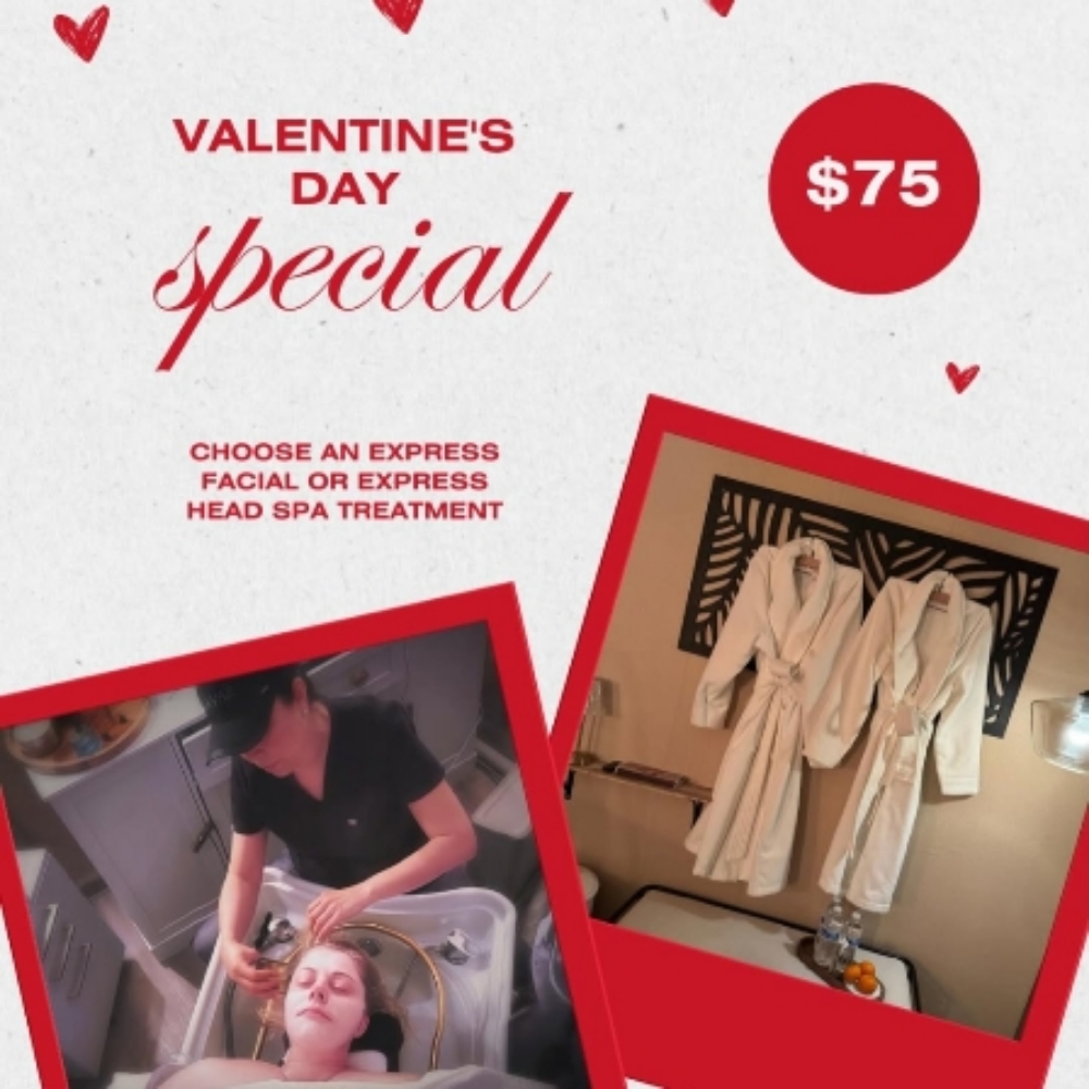 Valentine head spa Or Facial 40mins