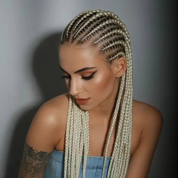 Feed-In Cornrows with Extensions at Simply Styled Hair in Lutz, FL