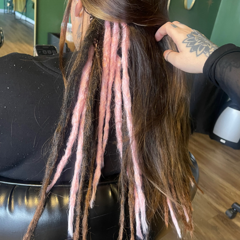 Partial Dreadlock Install at Nevermore Hair Salon in Danielsville, GA