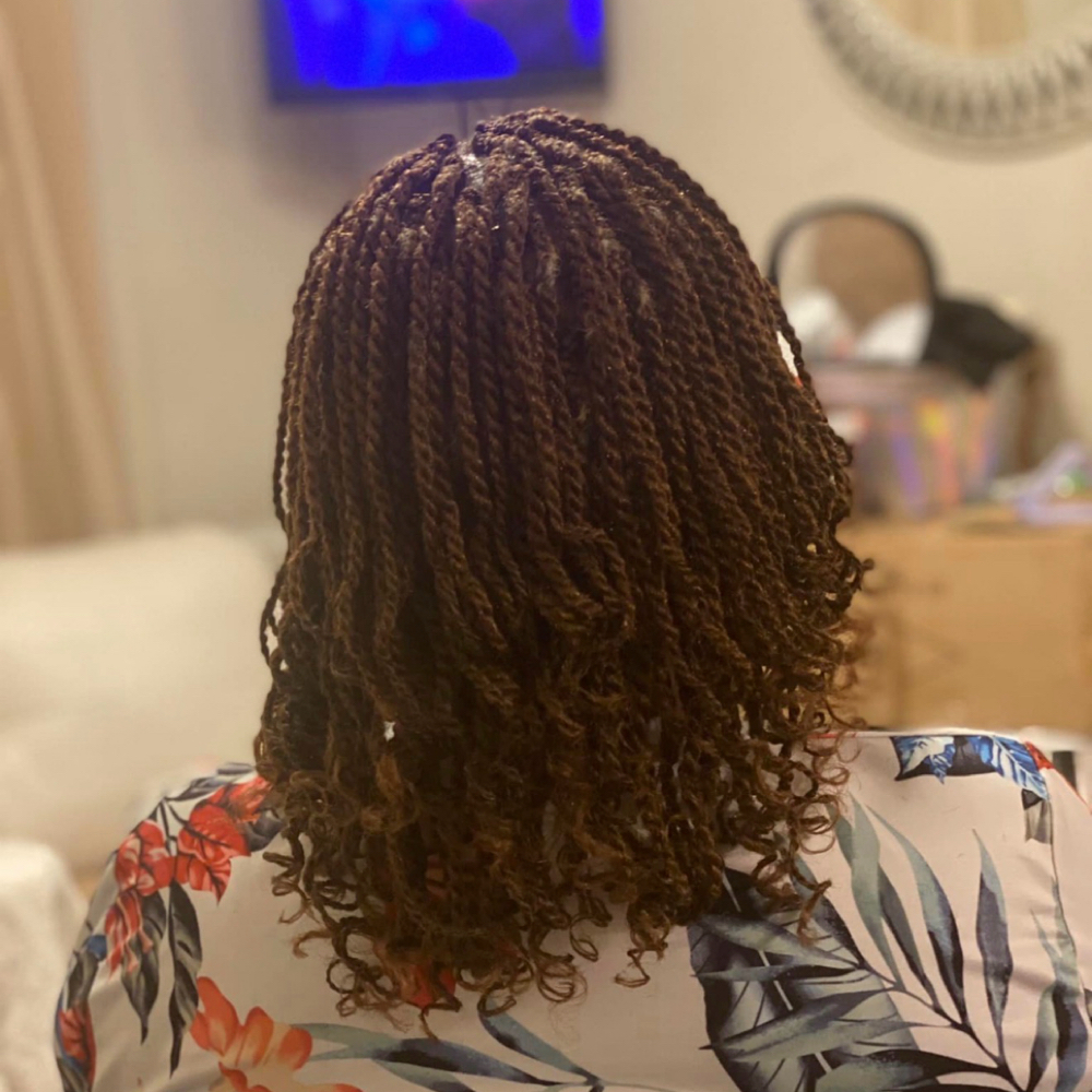 Kinky Twists at Tima hair braiding in Greensboro, NC