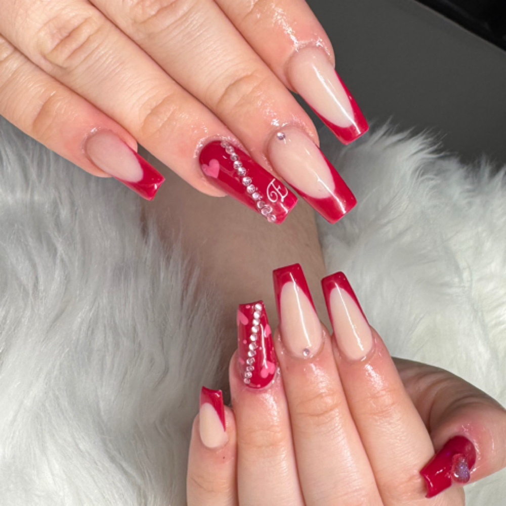 Acrylic Refill w/ gel polish on top at NAILICURE in KILLEEN, TX