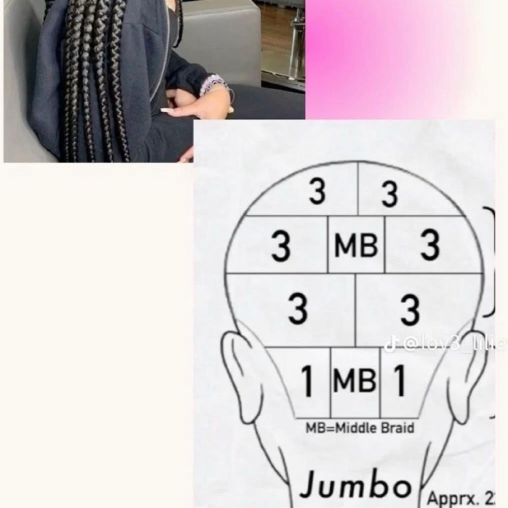 Rooted Jumbo Box Braids at Four Roots Beauty Collective in rock island, IL