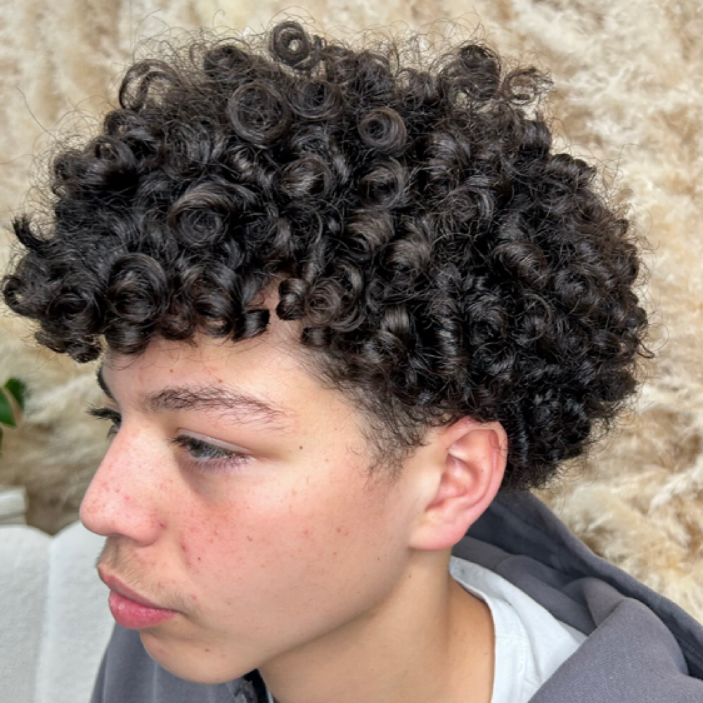 Men Curly Cut at Curl Haven in Woodbridge, NJ