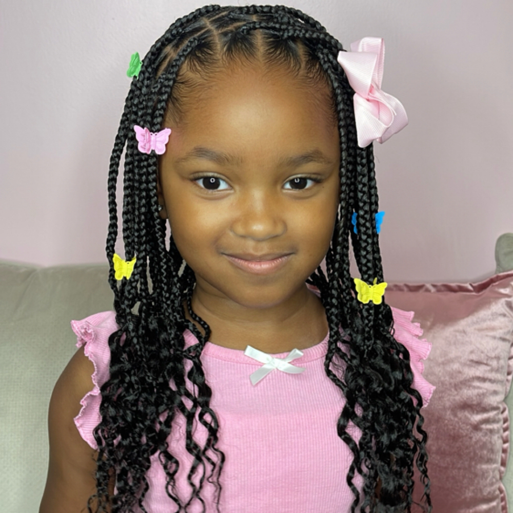 Kids Medium Knotless at Kingdom Daughters Salon in Fayetteville, GA