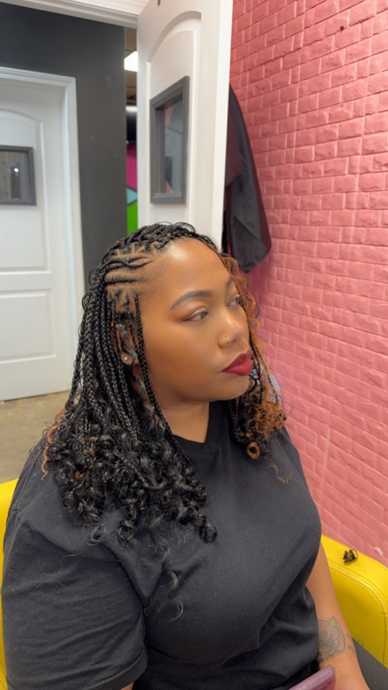 Short Flipover Fulani Braids