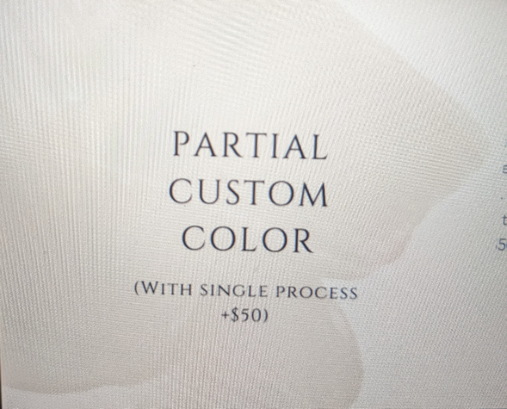 PARTIAL CUSTOM COLOR with Allison