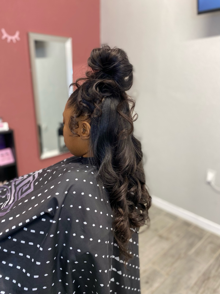 Messy Bun Half Up/Down