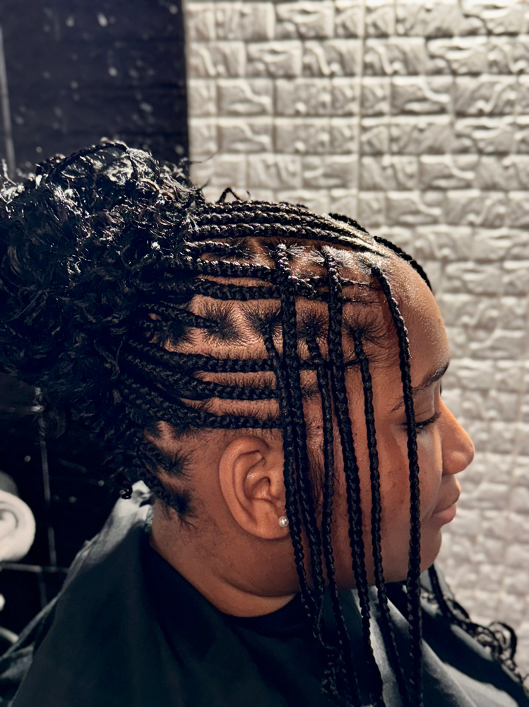 FLIP OVER FULANI BRAIDS W/ KNOTLESS