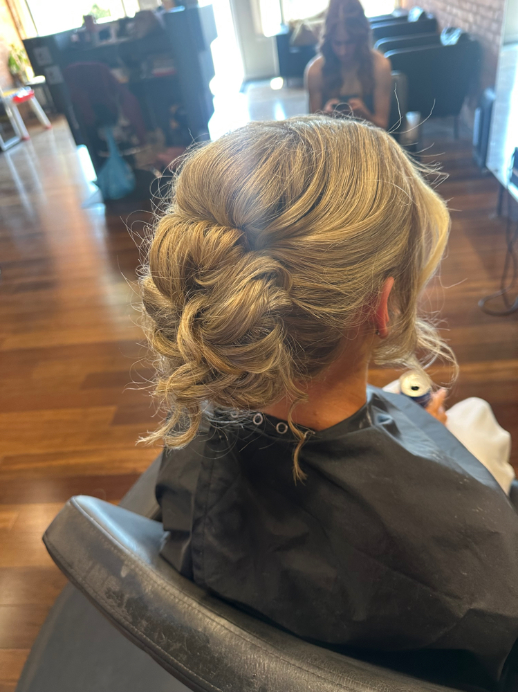 Medium-long Hair Formal Style at Kyla’s Hair Haven in Toulon, IL