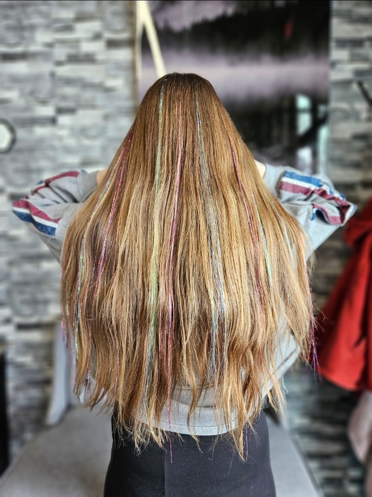Hair Tinsel Sparkle at Stormee Stylez in Colorado Springs, CO