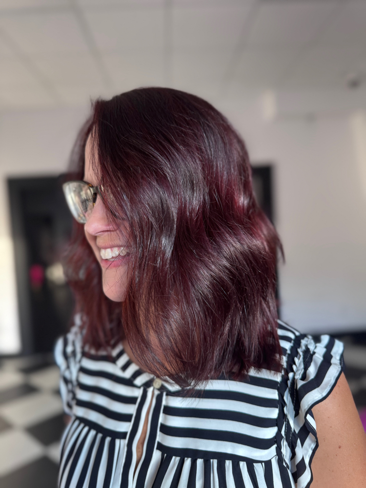 Cherry Cola Red at KendallxHair in Mobile, AL