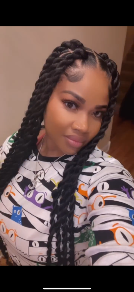 Medium /Small Rope Twist at Le’Nahja Monee’ extensions llc in Dolton, IL