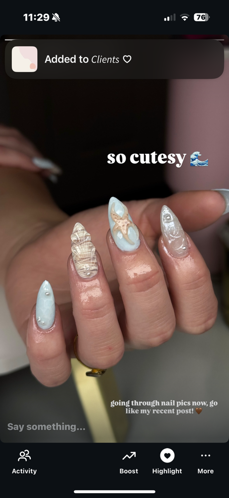Short Acrylic 🤍 at ryleenailedit in Cape Coral, FL