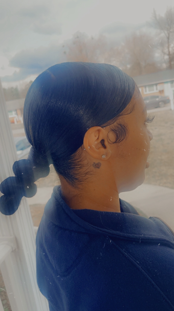 SLEEK KNOTTED BUN..Natural