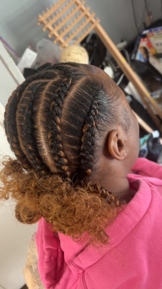 Feed-ins (up to 6 braids) at Unique’ Creationz by Jhene’ in Jacksonville, AR