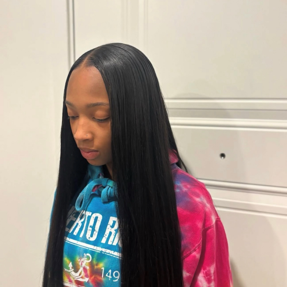 Middle Part Quickweave (straight) at K Luxe Hair