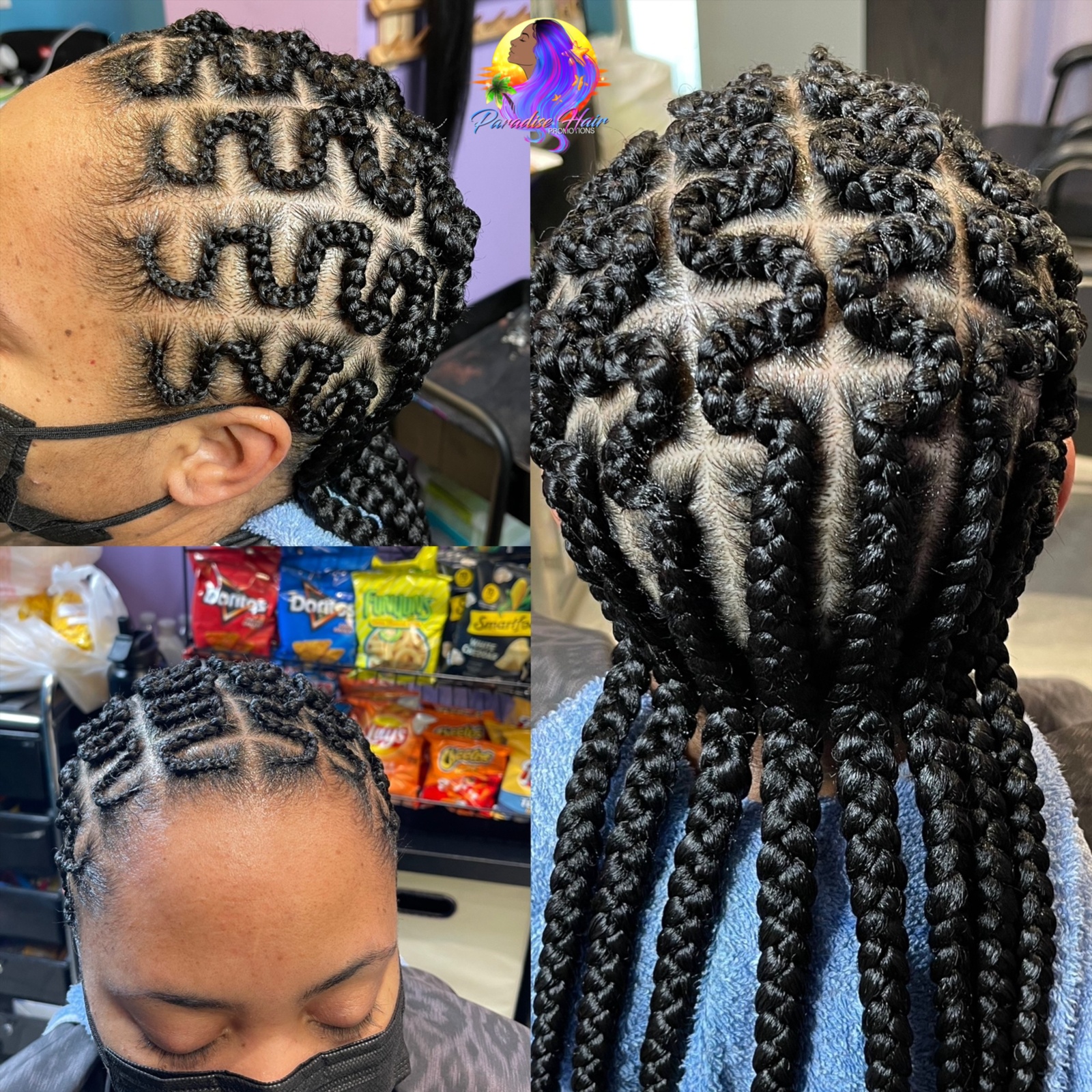 Women’s Zig-Zag Braids at Paradise Hair Promotions in Bedford Heights, OH