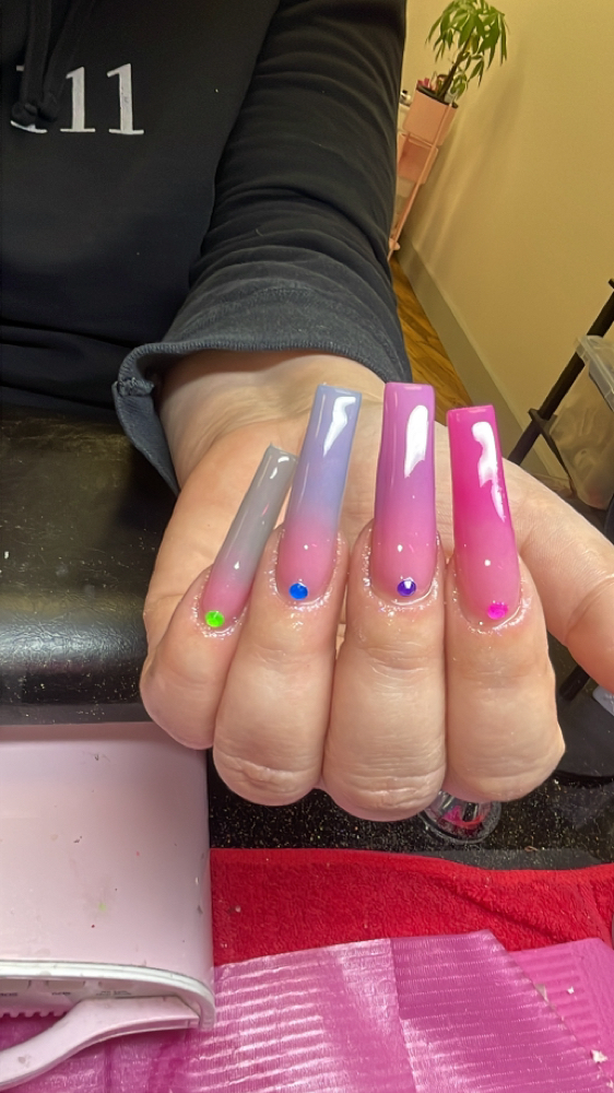 XXL ACRYLIC NAILS Ombre/French