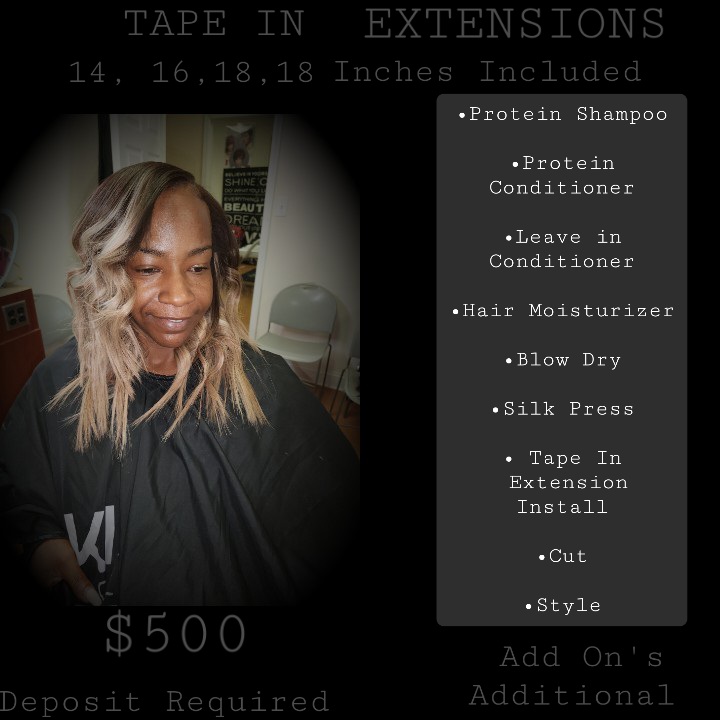 Tape In Extensions + Hair Included