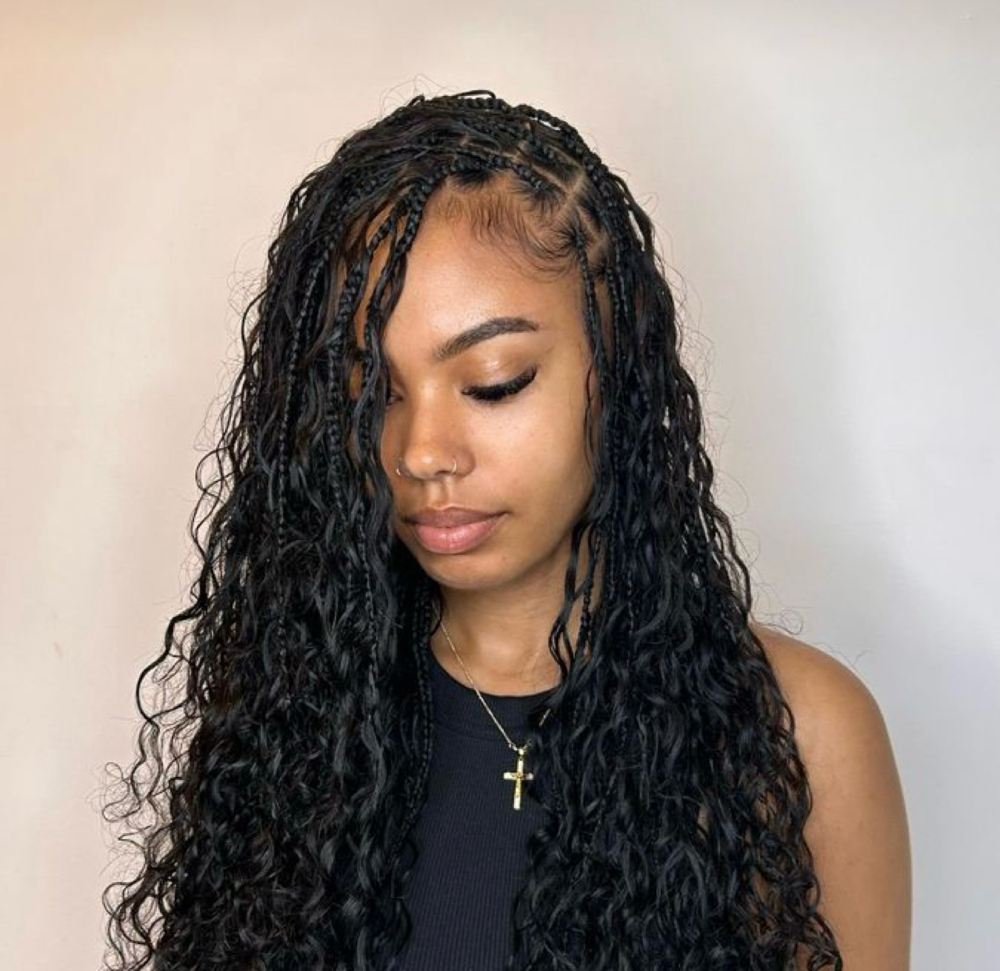 Small Box Braids w/hair