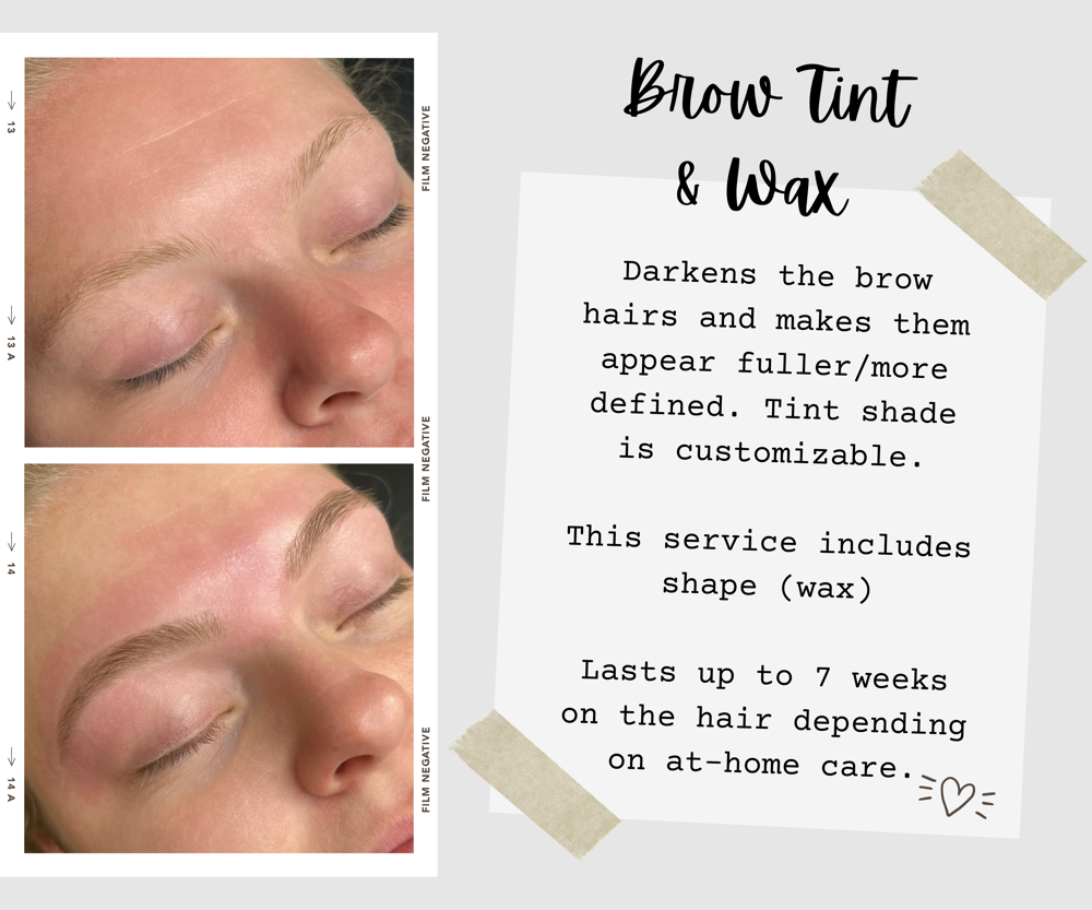 Brow Tint + Wax (Aaliyah)