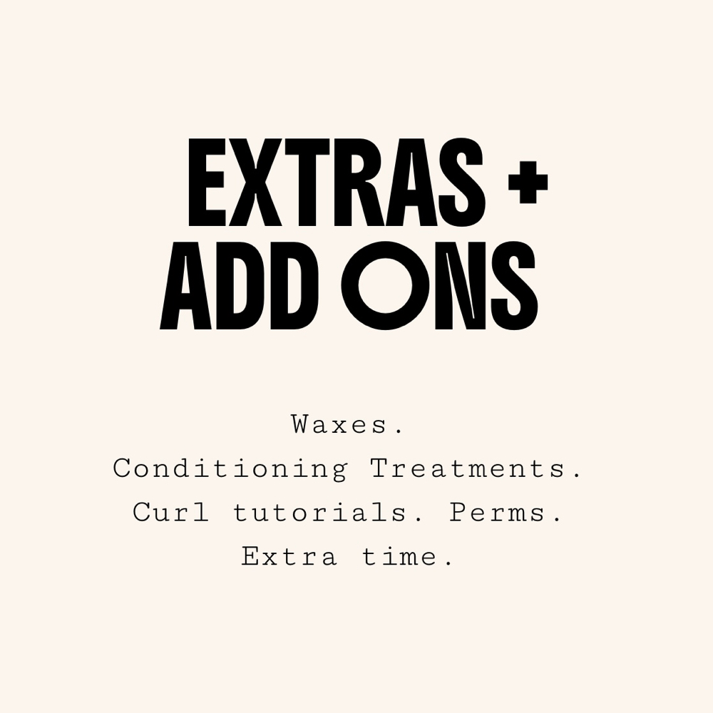 Extras + Add-ons